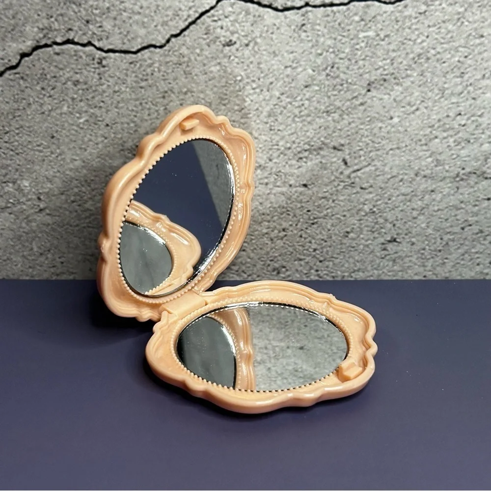 Chic Rose Design Pink Compact Mirror